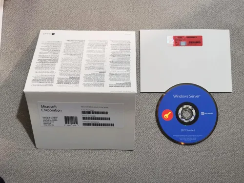 Licence windows server 2022 Standard  Coffret (made in USA) [64bit English 1pk DSP OEI DVD 16 Core]