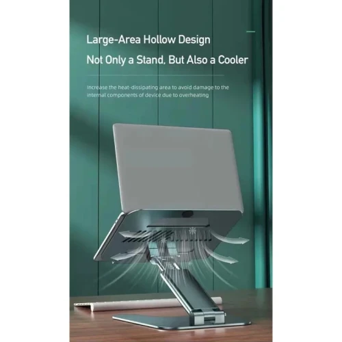 Support pour Ordinateur Portable AWEI X25 en Alliage d'Aluminium avec Réglage de Levage Multi-Angle