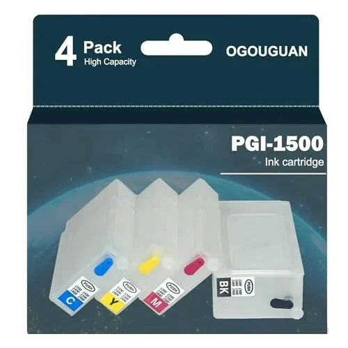 Cartouches rechargeables Canon PGI-1500 / PGI-1500XL - Compatible MB2140, MB2150, MB2155