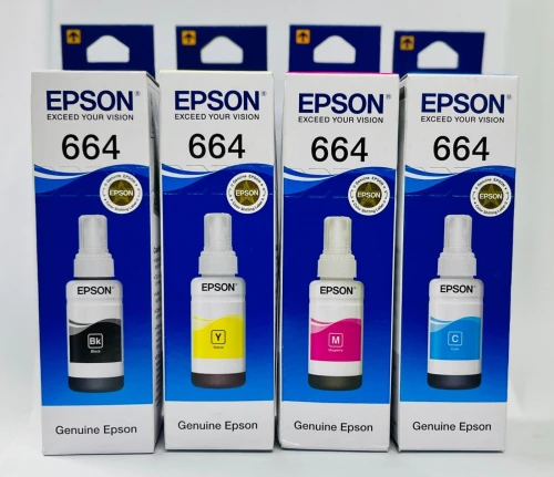 Jeux de 4 bouteilles d'encre EPSONE 664 compatible INKWELL premier choix 