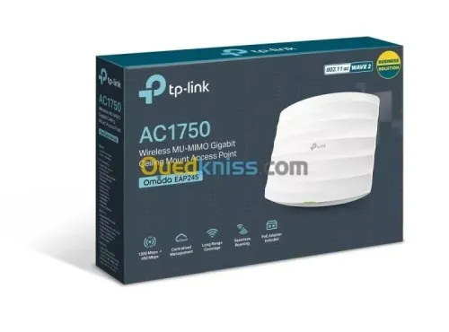 Point d'accès Plafonnier WiFi 5 AC1750 PoE Gigabit Tp-Link EAP245(EU)