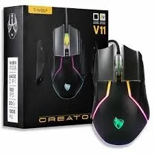 souris gaming mécanique Thunder Wolf V11avec 8 Boutons avec coc interchangeable 
