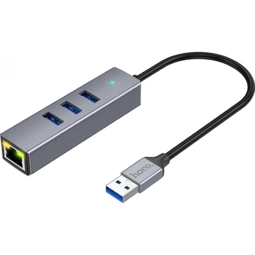 Adaptateur HUB 4 En 1 USB To RJ45 1000mbps + 3 X USB 3.0 HOCO HB34