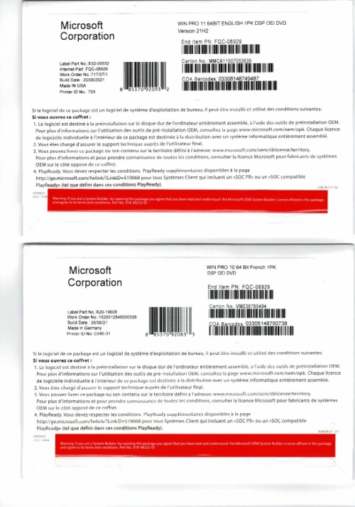 clé logicielle windows 11 / 10 office pro plus / Professional plus créative cloud entreprise .ect