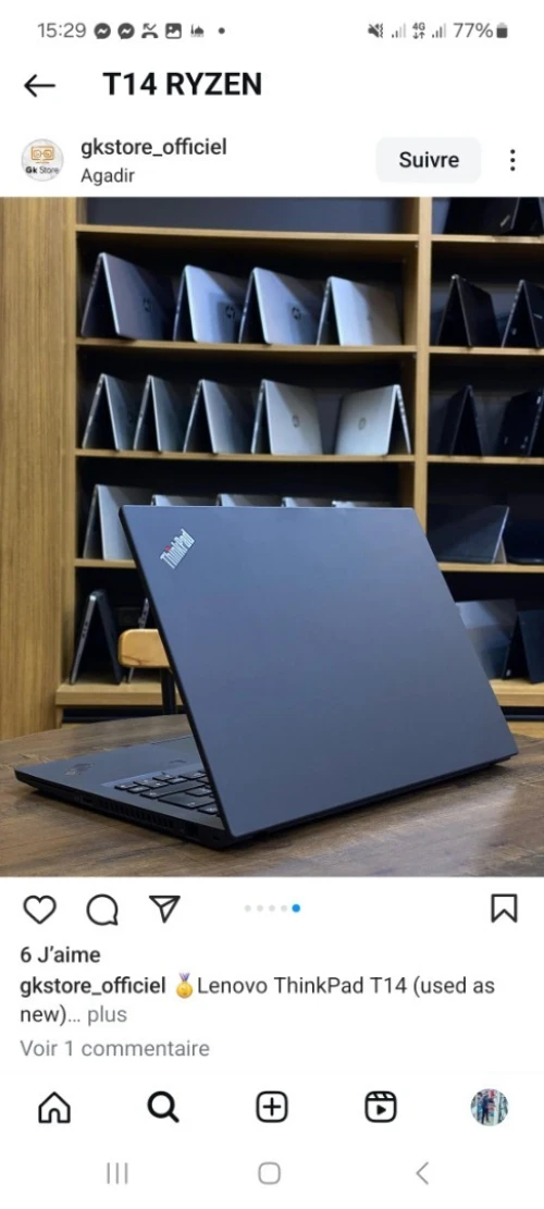 THINKPAD T14 RYZEN 7-4750U 16G 256SSD