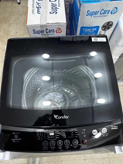 Lave linge condor la top 10,5 kg infinity pascal cube fuzzy