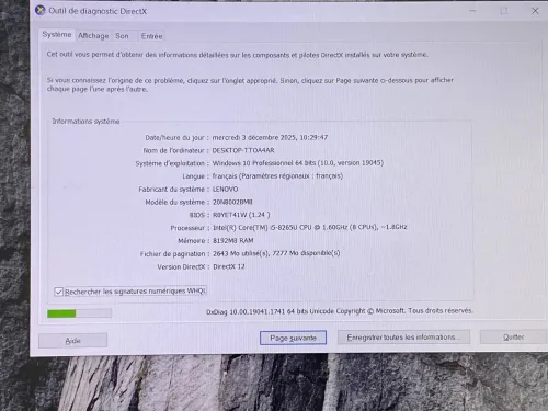 THINKPAD E590 / INTEL I5 8EME / 8G / 512 SSD NVME / 15.6 / FHD