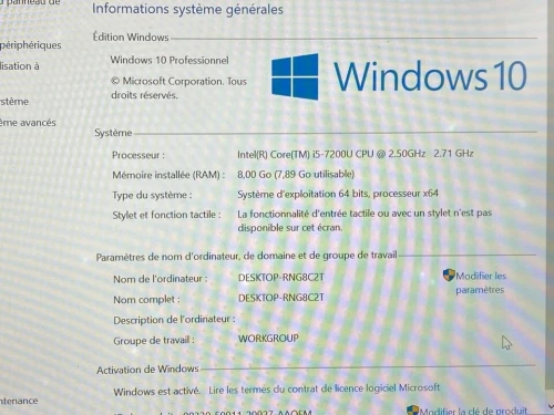 DELL LATITUDE E5470 / INTEL I5 6EME / 4 G / 128 / 15.6 FHD