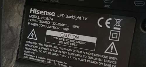 Television hisense 55pouce 4k smart tv casse