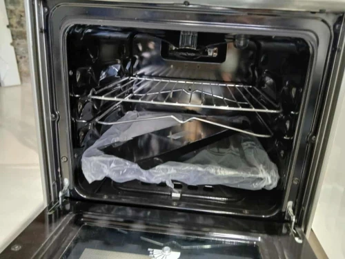 Cuisinière à point 50 cm  4 feux inox / blanc 