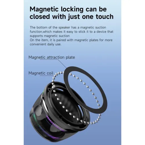 مكبر صوت بلوتوث وحامل للهاتف مغناطيسي مقاوم للماء BAFFS Bluetooth MAGNETIQUE G200 portable
