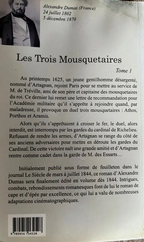 Les trois mousquetaires Alexandre Dumas 