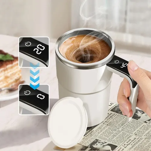 Tasse à café électrique portable avec mesure intelligente de la température-كوب مشروبات ساخنة