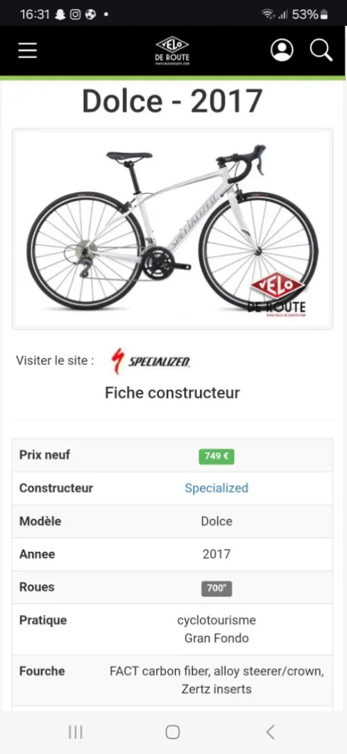 Vélo de course 