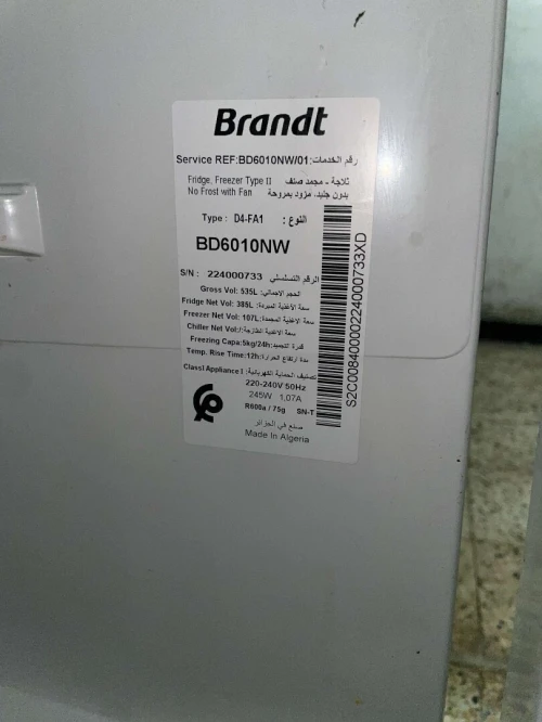 Frigo congélateur Brandt 