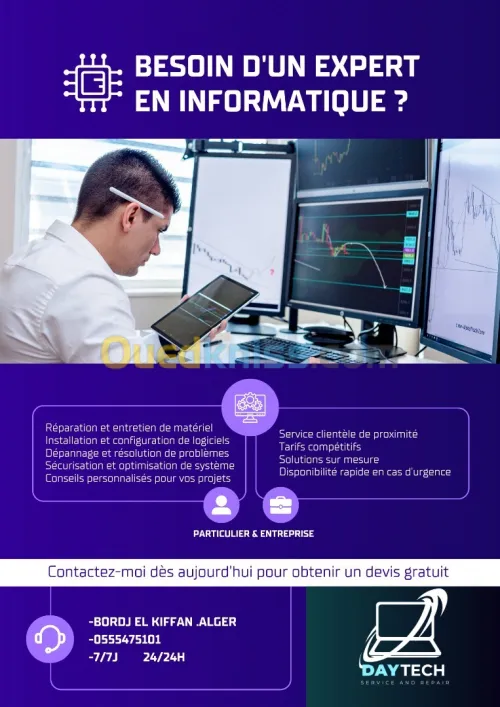IT HELPDESK /SUPPORT TECHNIQUE FOR PARTICULIER ET ENTREPRISE 
