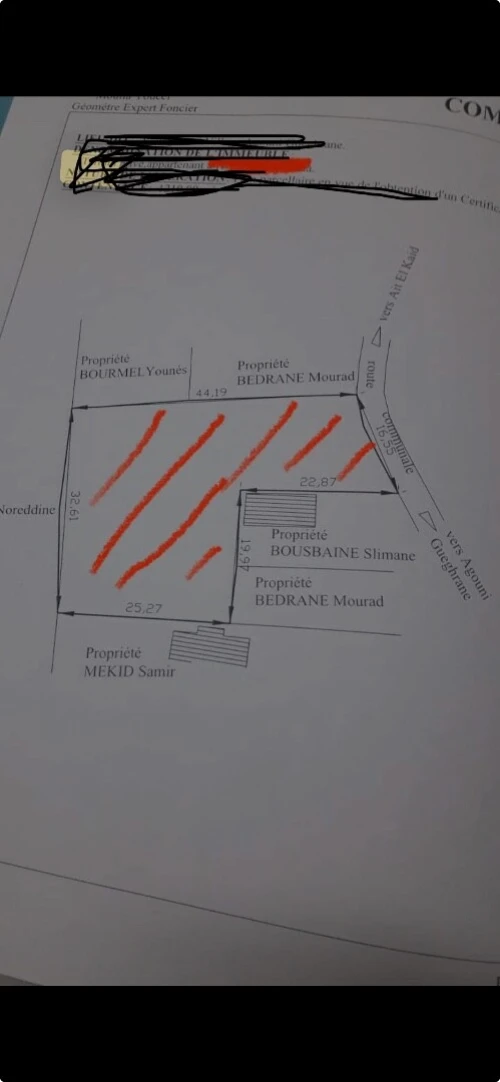 Vente Terrain Tizi Ouzou Agouni gueghrane