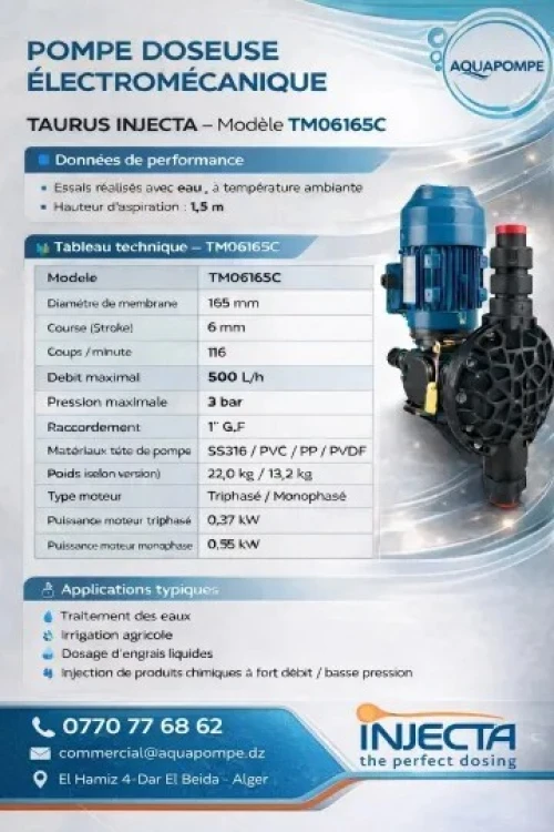 POMPE DOSEUSE ÉLECTROMÉCANIQUES TAURUS | Marque : INJECTA