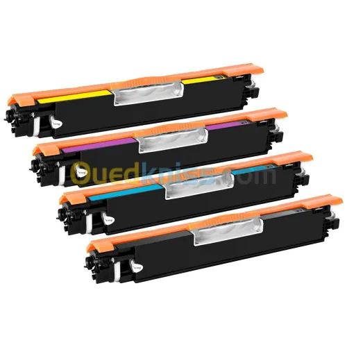 PACK 4 Toner Compatible INKWELL CE310A / CE311A / CE312A / CE313A Noir et Couleurs Qualité Premium 