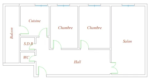 Vente Appartement F3 Sidi Bel Abbès Sidi bel abbes