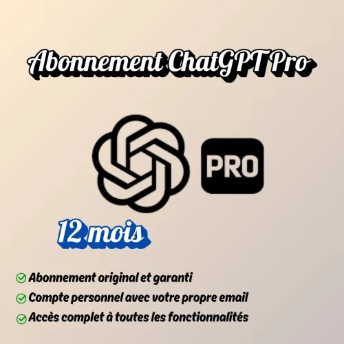 Abonnement ChatGPT pro 12 mois
