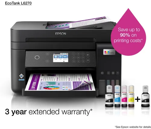 IMPRIMANTE EPSON MULTIFONCTION L6270 COULEUR / RJ45 / ADF / RESERVOIR / RECTO-VERSO / WIFI 20PPM