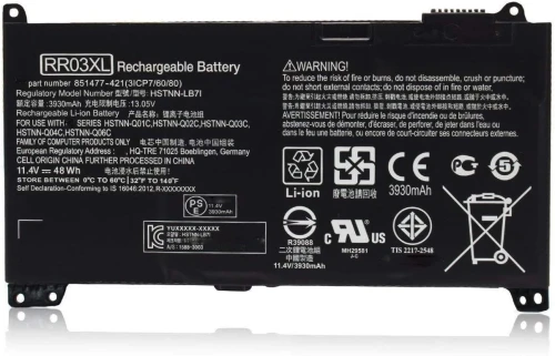 BATTERIE HP RR03XL - PR03XL FOR HP PROBOOK 430 440 450 455 470 G4 MT20 HIGH COPY / ORIGINAL