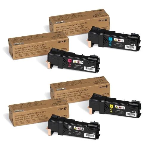 PACK TONER XEROX WORKCENTRE 6505 / 6500 NOIR + 03 COULEUR COMPATIBLE / ORIGINAL 