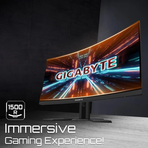 ECRAN GIGABYTE G27FC-A FOR GAMING FHD 165HZ 1500 R 1MS 2 HDMI / DP CURVED