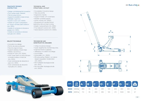 CRIC HYDRAULIQUE A CHARIOTCCOMPACT 2T OMCN  