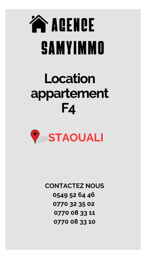 Location Appartement F4 Alger Staoueli