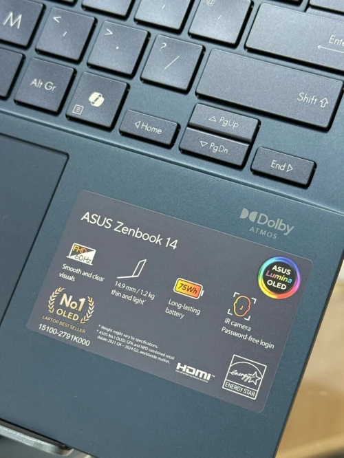 ASUS ZENBOOK 14 UX3405CA OLED INTEL CORE ULTRA 9 285H 32GO 1TO SSD INTEL ARC 140T 16GO OLED TACTILE 