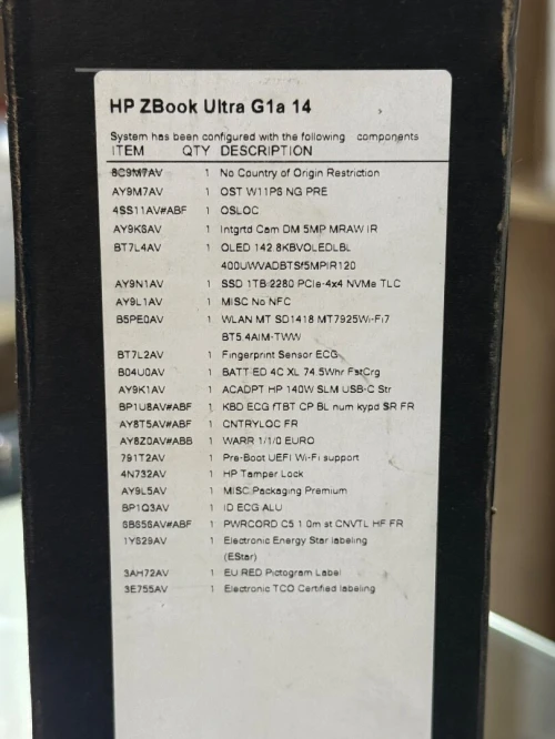 HP ZBOOK ULTRA G1a 14 AMD RYZEN AI MAX + PRO 395 128GO DDR6 8533MHZ 1TO SSD AMD RADEON 8060s NEUF 