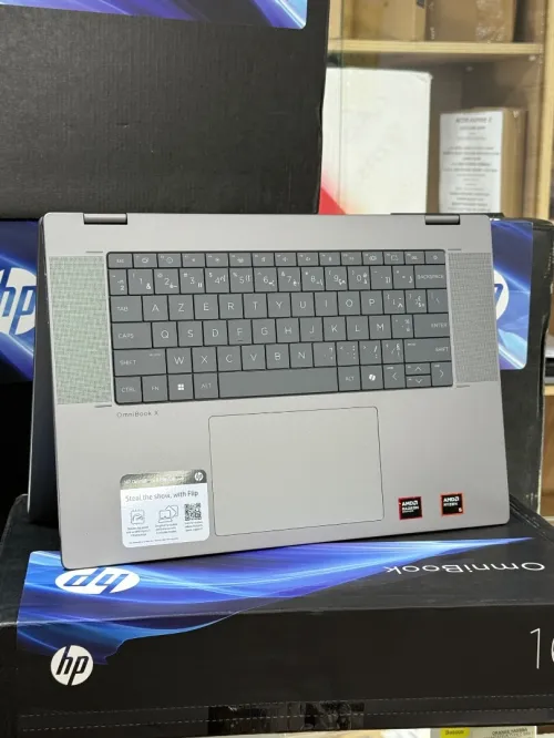 HP OMNIBOOK X FLIP 16 BE0003DX AMD RYZEN 5 220 8GO 512GO SSD 2K TACTILE NEUF SOUS EMBALLAGE 
