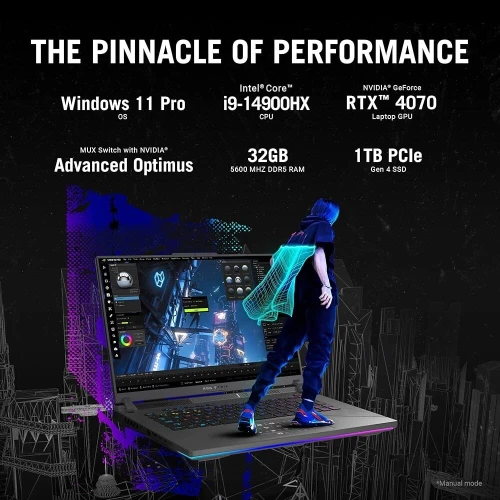 ASUS ROG STRIX G16 G614J I9 14900HX 32GO DDR5X 1TO SSD NVIDIA GEFORCE RTX4070 8GO GDDR6 NEUF SOUS EM