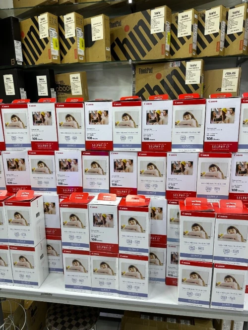 Pack Papier Photo KP-108 avec Ruban d'Encre pour Imprimante Canon SELPHY CP1000 CP1500 CP1300 10x15cm
