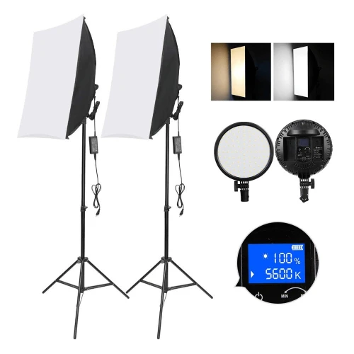 Kit Softbox ERMAI YD601 BI-Color 3200K - 5600K