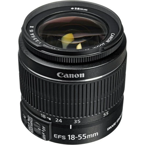 Objectif Canon EF-S 18-55mm f/3.5-5.6 IS II Zoom Standard Stabilisé pour Reflex Canon APS-C