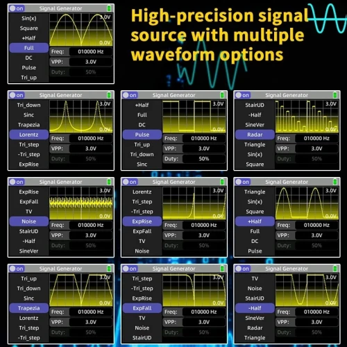 Oscilloscope portable 4-en-1 ZOYI ZT-700, bande passante 10 MHz, avec fonction d'émulateur de programmeur et enregistreur de formes d'onde