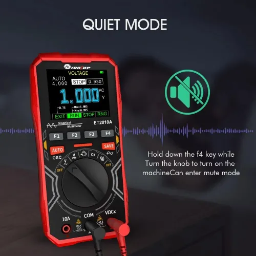 TOOLTOP ET2010A-Multimètre d'oscilloscope numérique portable, outil de test électrique multifonctionnel, 2 en 1, 2.5Msps, 1MHz