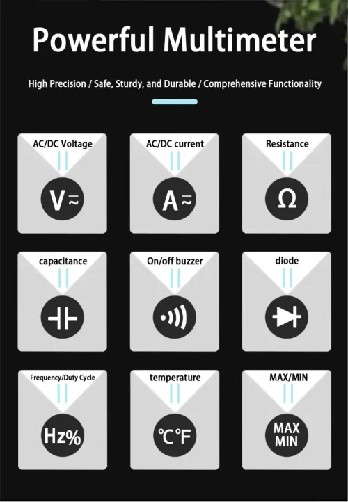 ZOYI ZT-17B+.RF4.17N  est un multimètre électrique connu pour son affichage numérique de haute précision, compteur de capacité pour maison intelligente