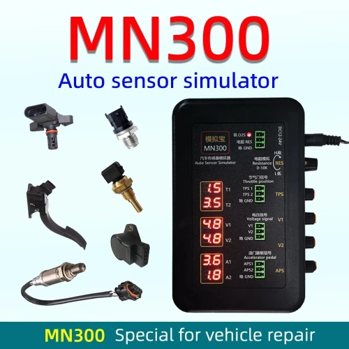 MN300 simulateur de capteur automatique testeur de Signal Automobile Rail d'accélérateur de voiture capteur de débit de pression d'huile d'oxygène générateur de Signal