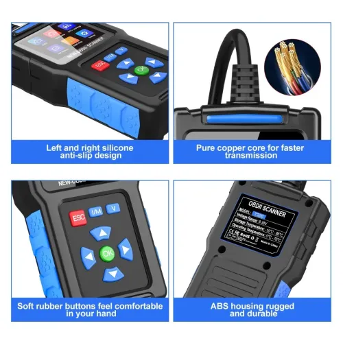 JDiag T200 voiture OBD2 Scanner lecteur de Code de défaut affichage numérique outil de Diagnostic Automobile analyseur de moteur de voiture I/M testeur prêt