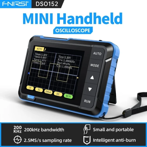 FNIRSI DSO-152 200KHz 2.5MS/s Mini Poche Oscilloscope Numérique Portable