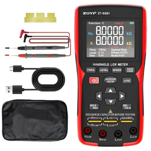 ZOYI DQ01 LCR compteur de pont numérique portable testeur de résistance d'inductance de capacité de haute précision avec affichage numérique