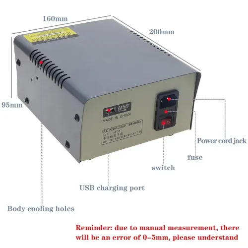 KADA 2018D+ de Soudage et  Retouche de 650W, Outil de Réparation de Téléphone Portable BGA, Pistolet à Air Chaud, Fer Électrique