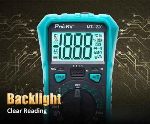 Proskit  Multimetre Numerique de precision. MT.1220 3.1/2. testeur et mesure sans contact. Eclairage LED