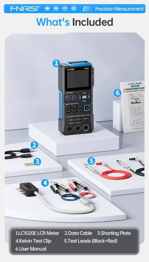 FNIRSI LC1020E Testeur LCR ESR numérique portable haute précision à pont