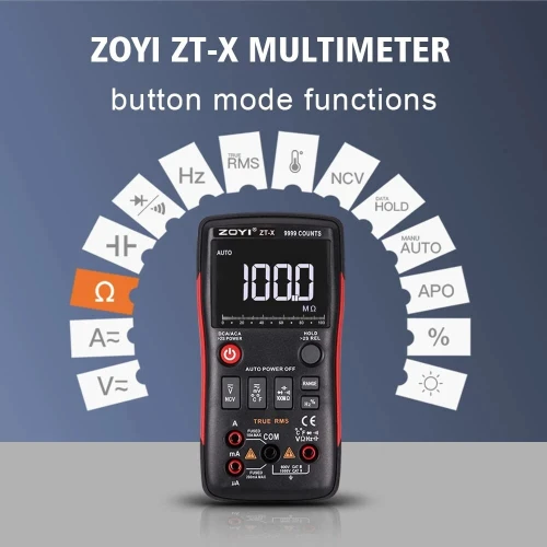 Multimètre numérique ZT-X ZOYI 9999 comptes haute précision gamme automatique NCV Multimetro VDavid testeur de tension micro courant testeur LCR