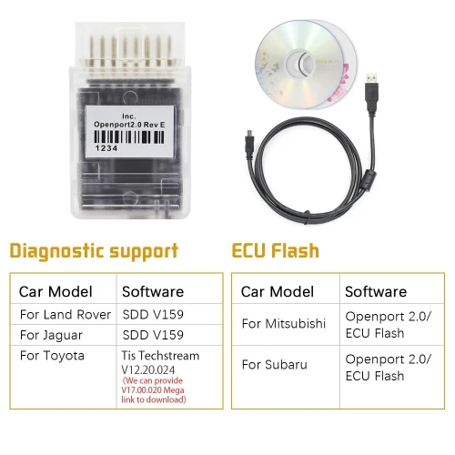 Openport 2.0 ECU FLASH . J2534 Subaru Mitsubishi Toyota JLR Mercedes